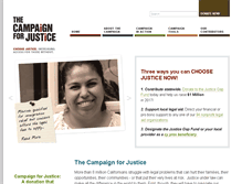Tablet Screenshot of caforjustice.org